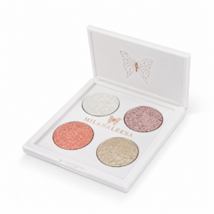 Milanaleesa Crystal Nude 4-shade diamond glitter eyeshadow palette