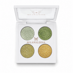 Milanaleesa Olive Gold 4-shade diamond glitter eyeshadow palette
