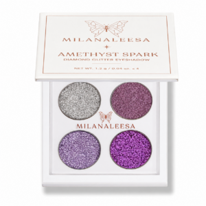 Milanaleesa Amethyst Spark purple diamond glitter eyeshadow palette