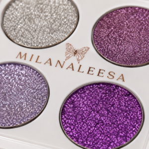 Milanaleesa Amethyst Spark diamond glitter eyeshadow texture close up